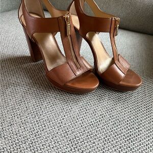 Elegant Brown Michael Kors Heeled Sandals
